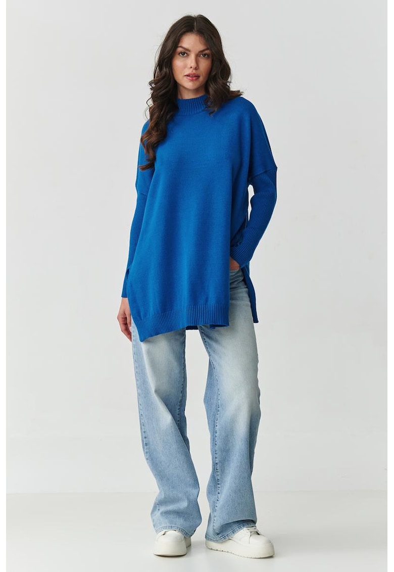 Pulover supradimensionat cu maneci azute -