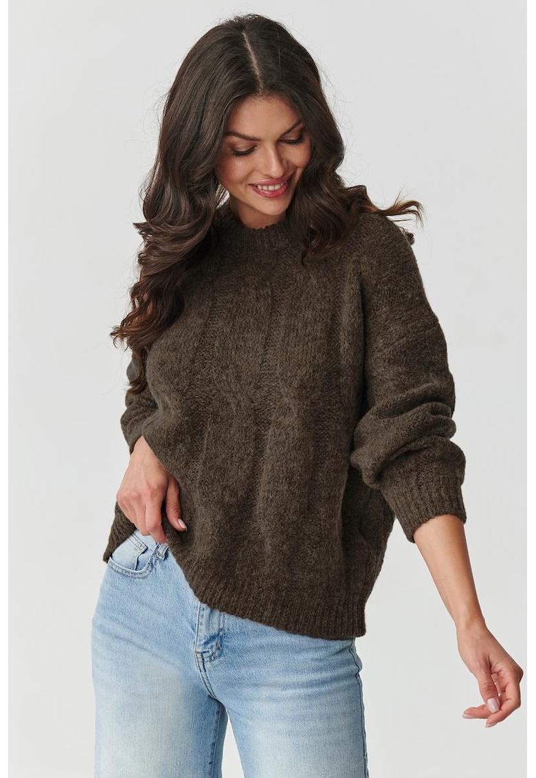 Pulover din amestec de lana si mohair -