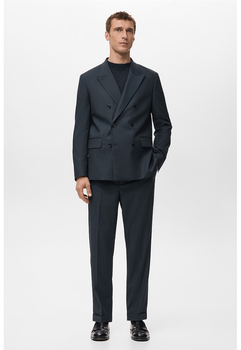 Pantaloni eleganti cu croiala conica - Gri carbune