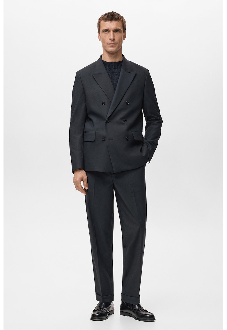 Sacou cu doua randuri de nasturi - Gri carbune