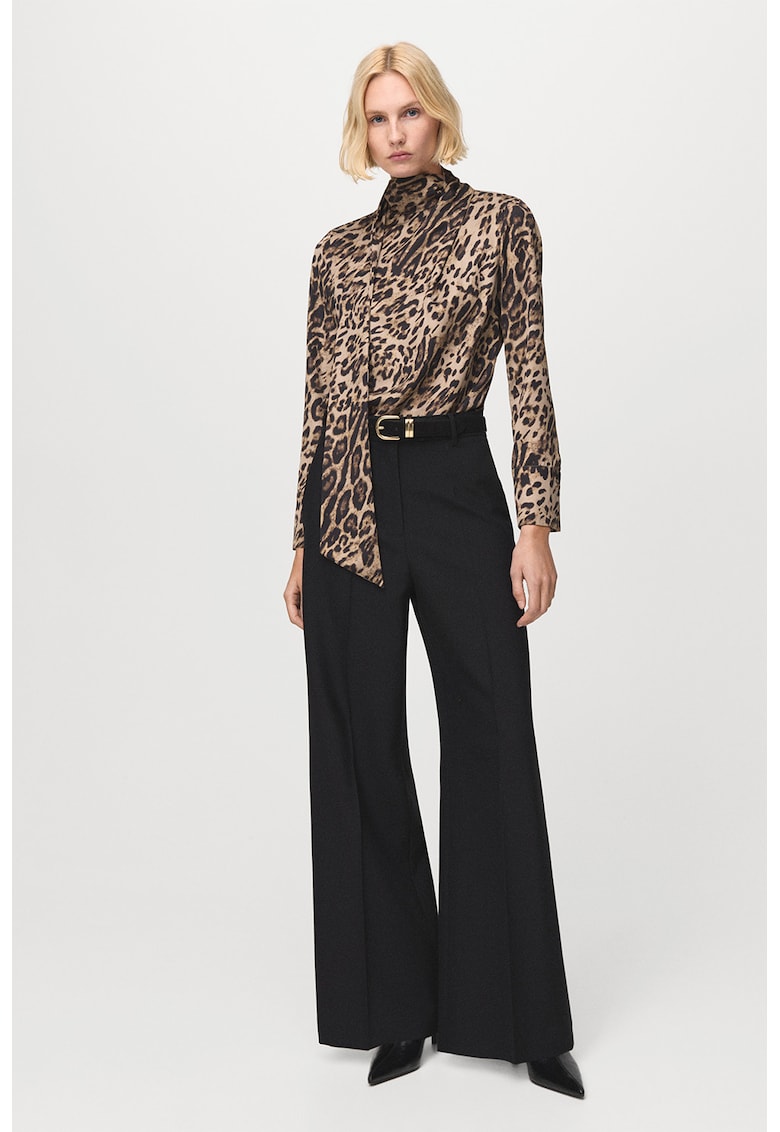 Bluza cu animal print - Negru