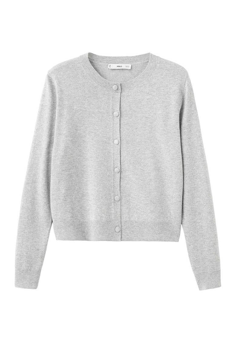 Cardigan lejer din amestec de lana - Gri deschis melange