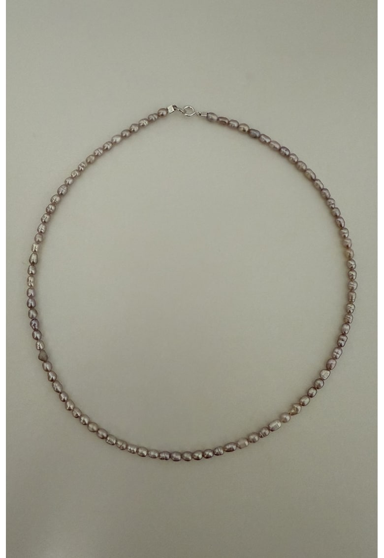 Colier cu perla de cultura - Gri deschis