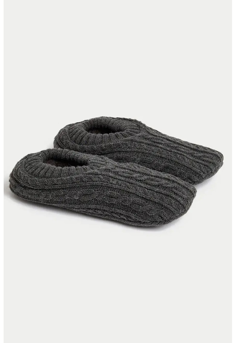 Marks Spencer Sosete foarte scurte cu model torsade - Gri inchis melange