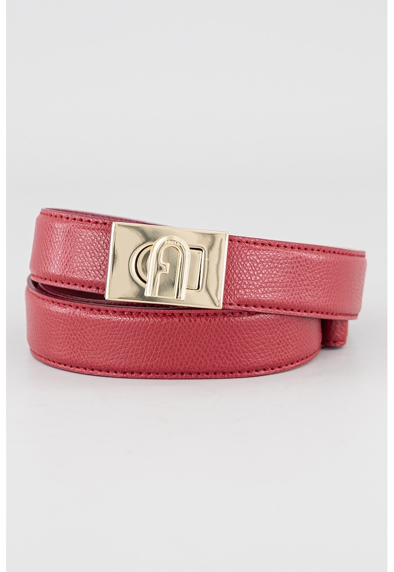 Curea din piele cu catarama cu logo