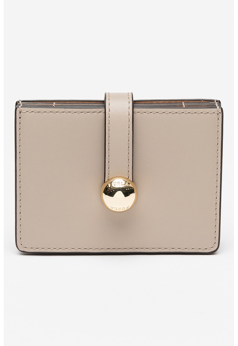 Portcart de piele Sfera - Maro taupe deschis