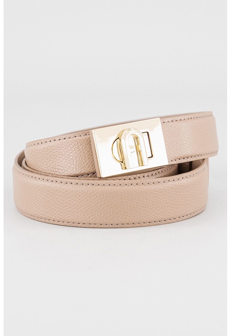 Curea din piele cu catarama cu logo