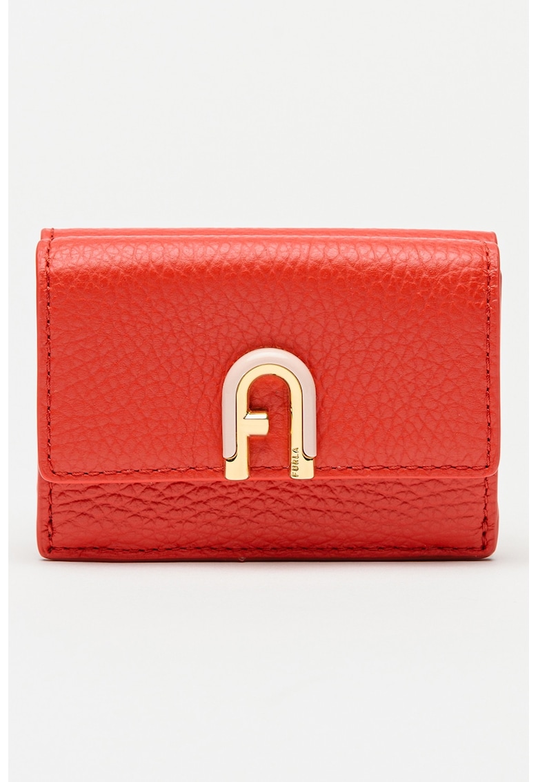 Portofel din piele cu aspect granulat