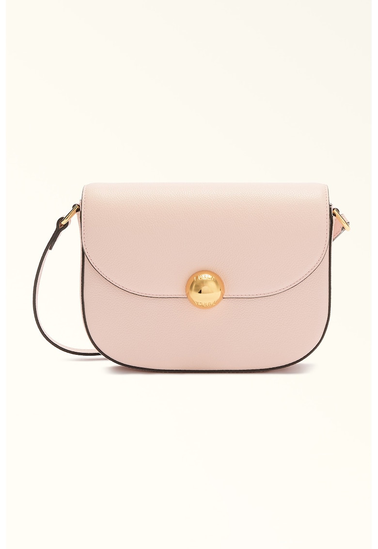 Geanta crossbody din piele Moonlight - Roz pal