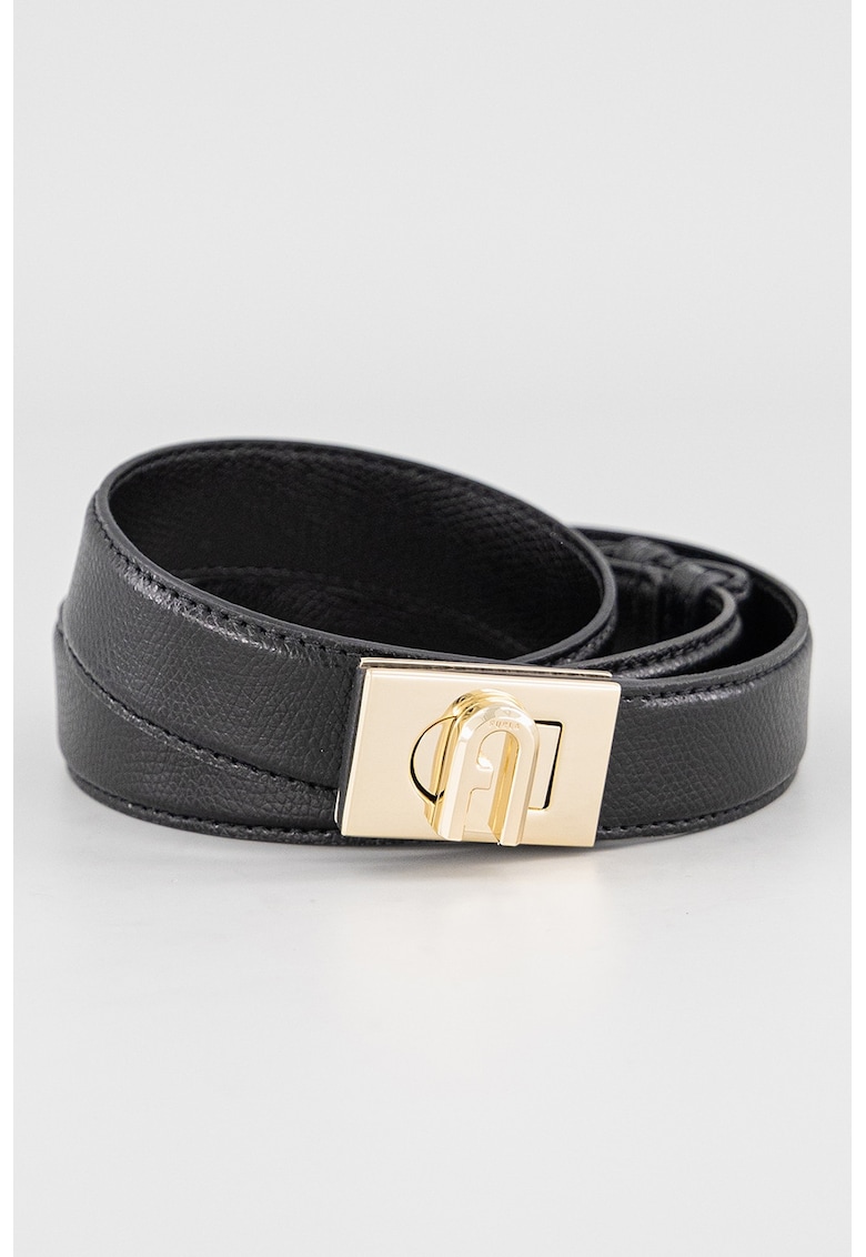 Curea din piele cu catarama cu logo