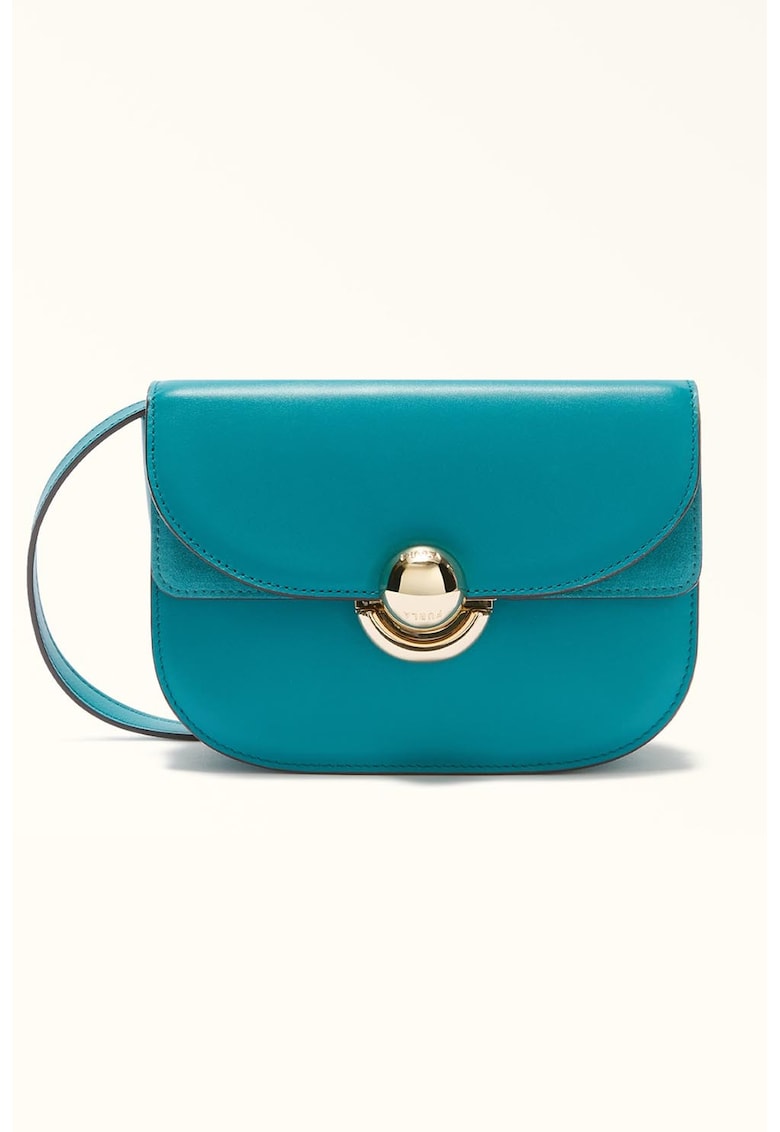 Geanta crossbody de piele cu clapa