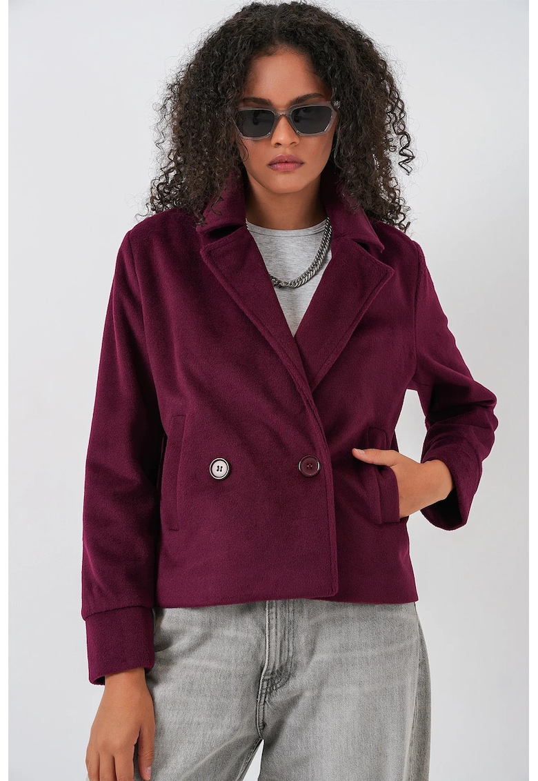 Jacheta dama - Textil - Rosu Burgund -