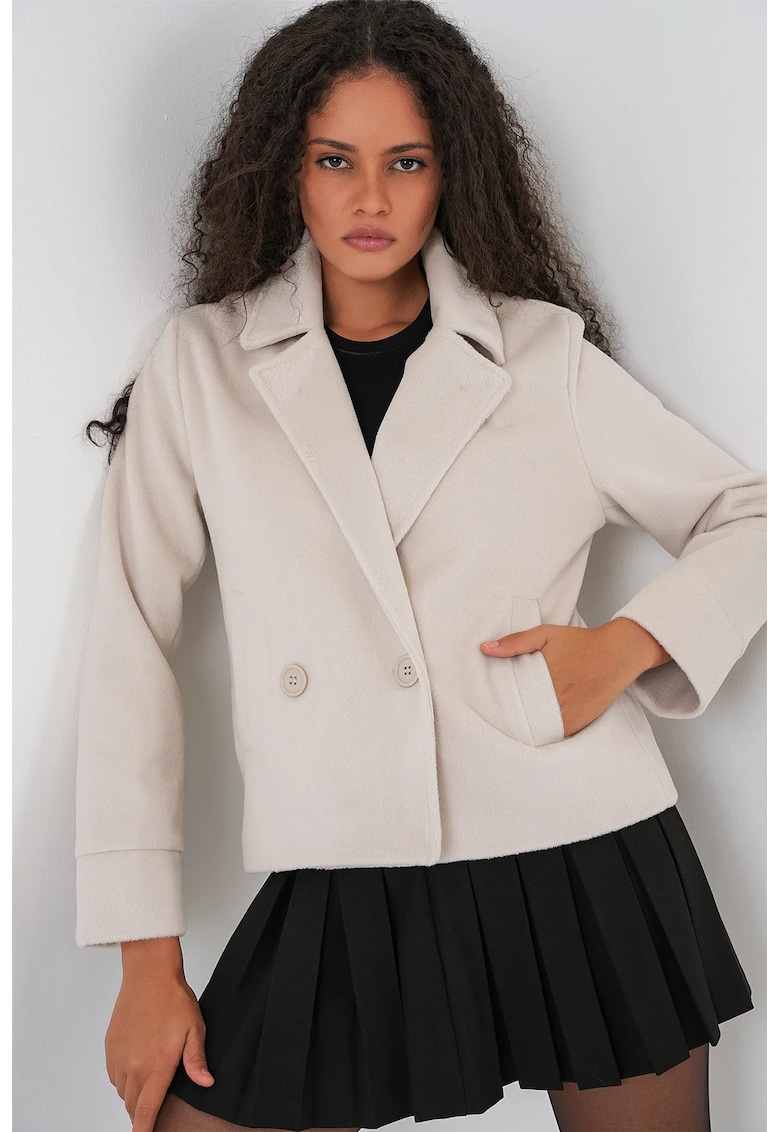 Jacheta dama - HiCCUP - Textil - Bej natural