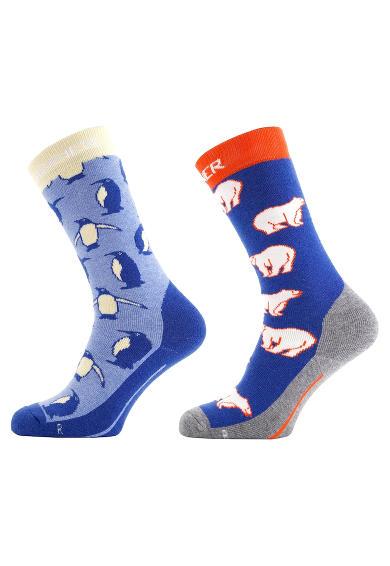 Kids Socks Animal sosete de schi si snowboard - Albastru deschis/Albastru - Albastru deschis/Albastru