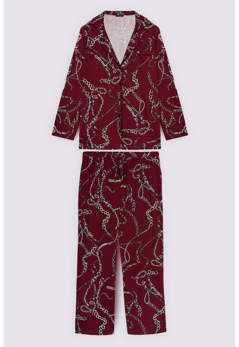 Pijama cu imprimeu grafic