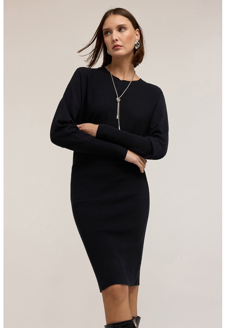 Rochie cu maneci bishop - Negru