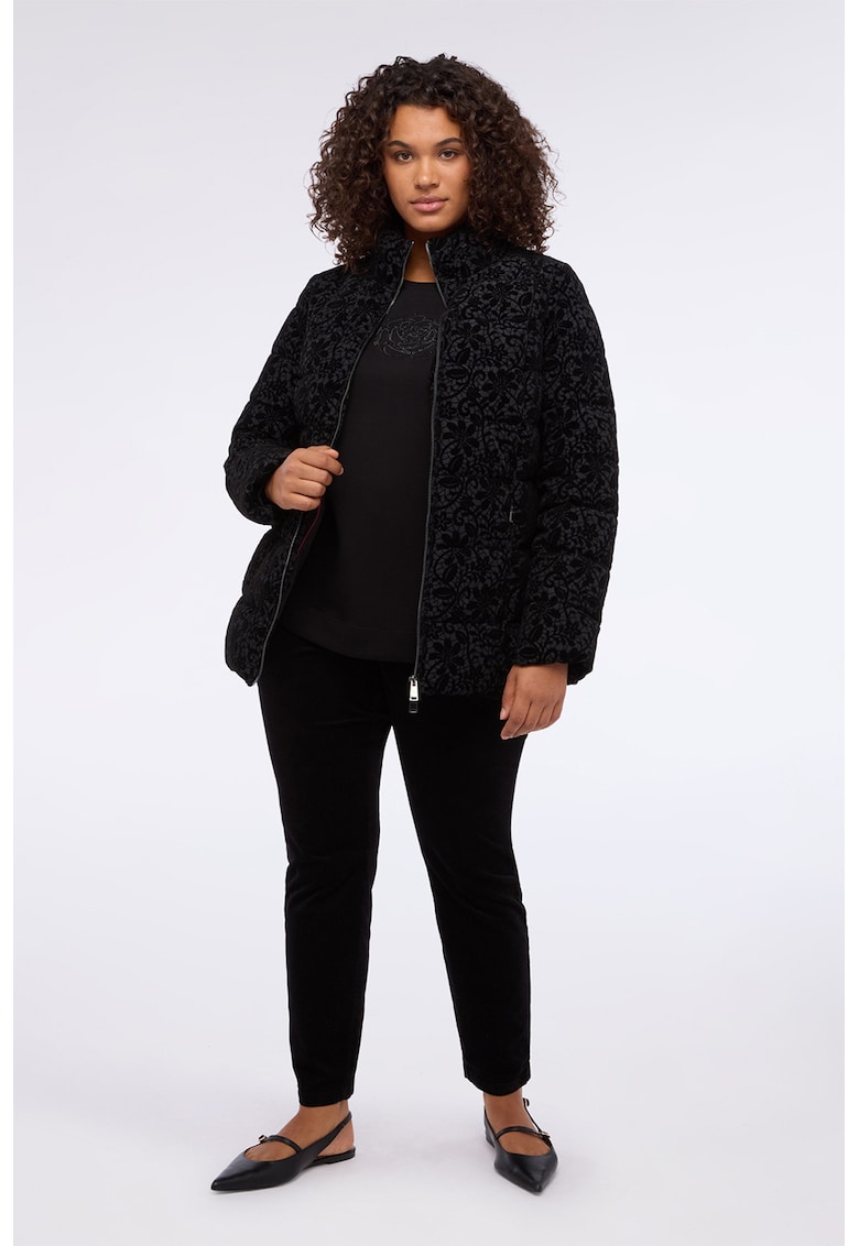 Geaca cu vatelina si aspect de catifea