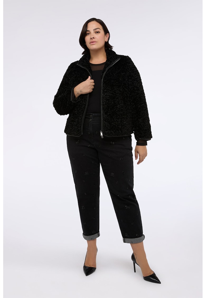 Jacheta de blana sintetica cu fermoar