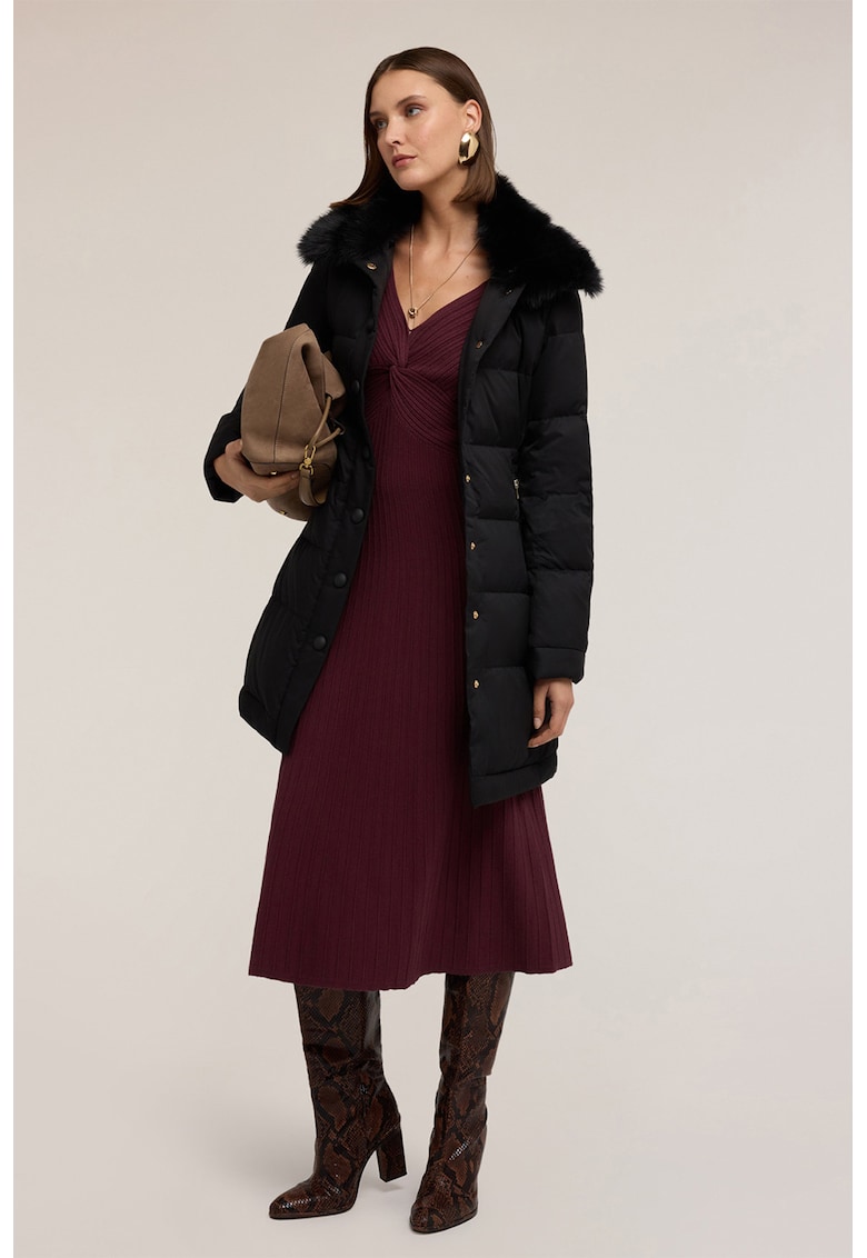 Geaca cu vatelina si blana sintetia