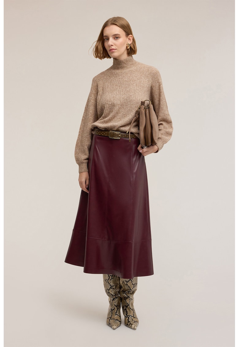 Pulover cu maneci raglan - Maro nisip