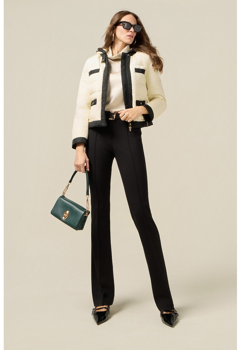 Pantaloni bootcut cu talie inalta - Negru