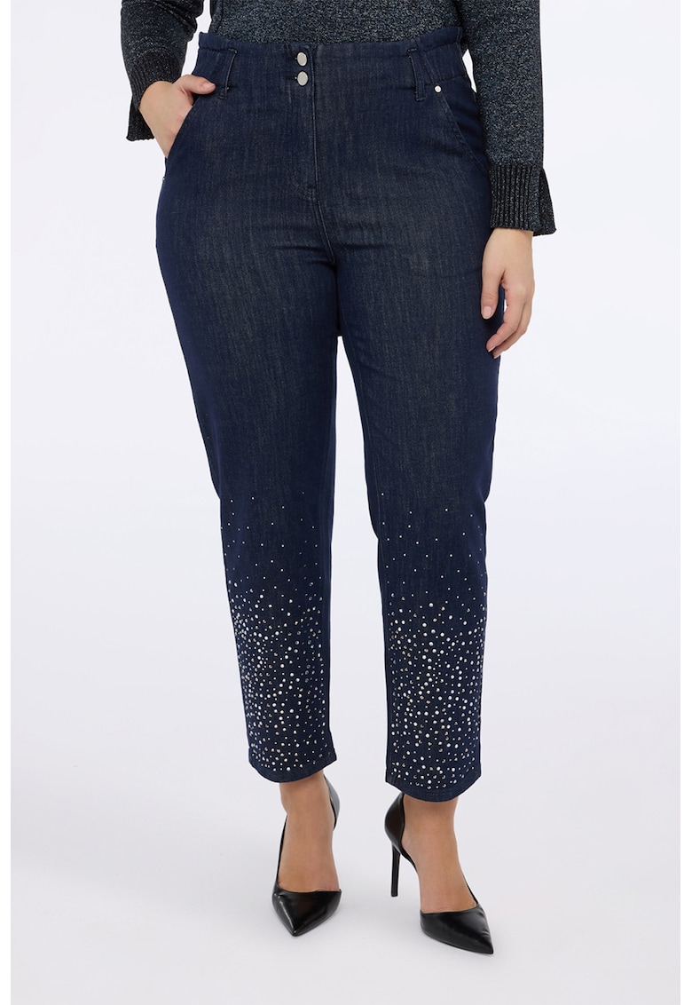 Blugi cu aplicatii din strasuri Ballon