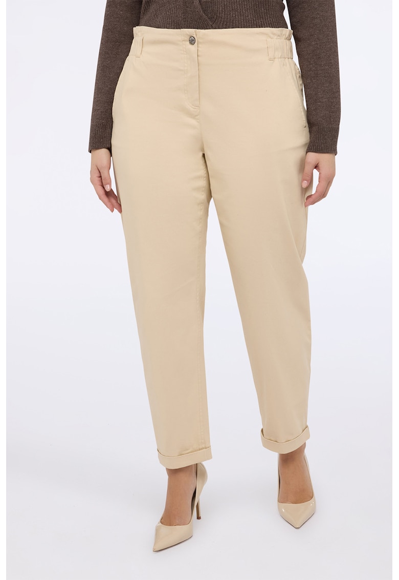 Pantaloni drepti cu talie elastica