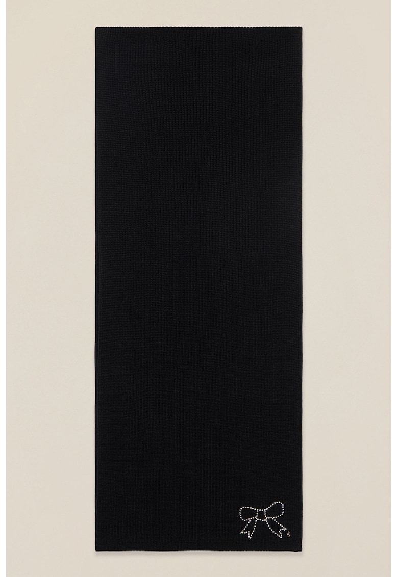 Fular striat cu aplicatii din strasuri