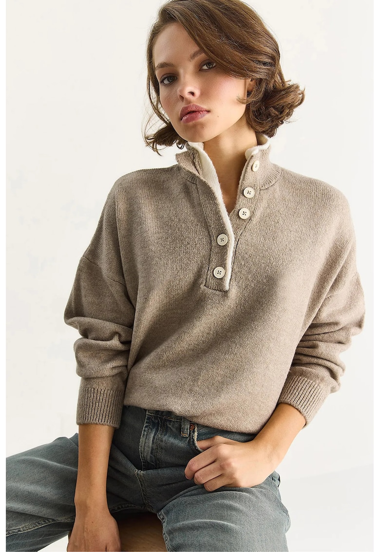 Pulover dama HiCCUP - cu nasturi - jerseu -