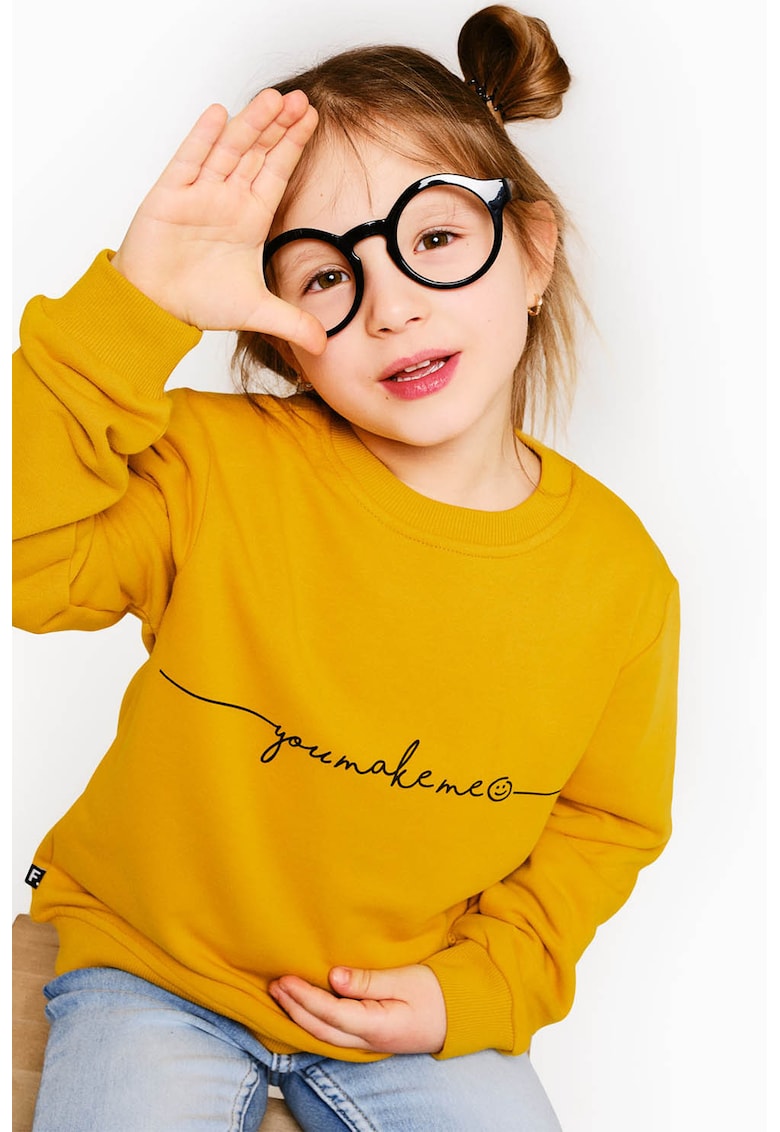 Bluza de trening lejera din bumbac - Galben mustar