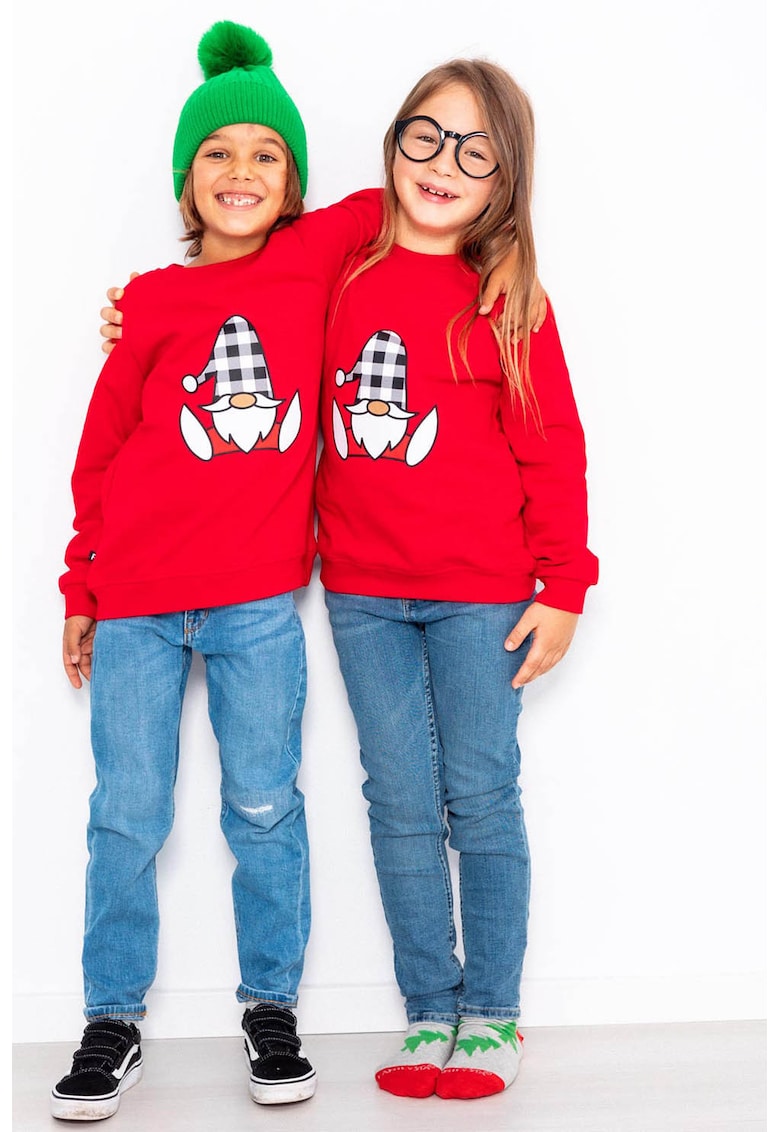 Bluza de trening lejera cu imprimeu de Craciun