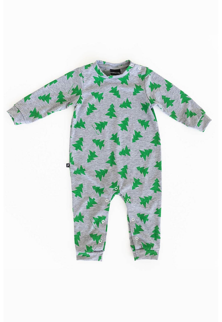 Salopeta din bumbac cu model cu pin