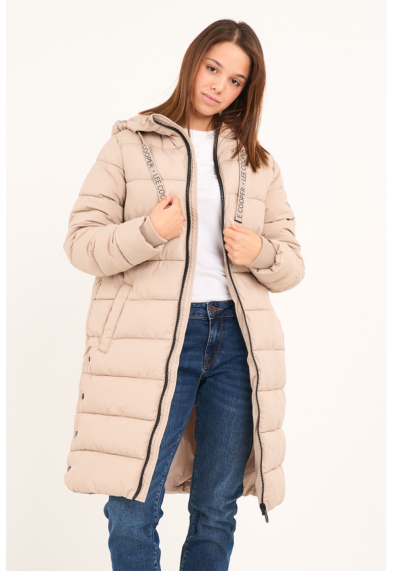 Geaca lunga cu gluga