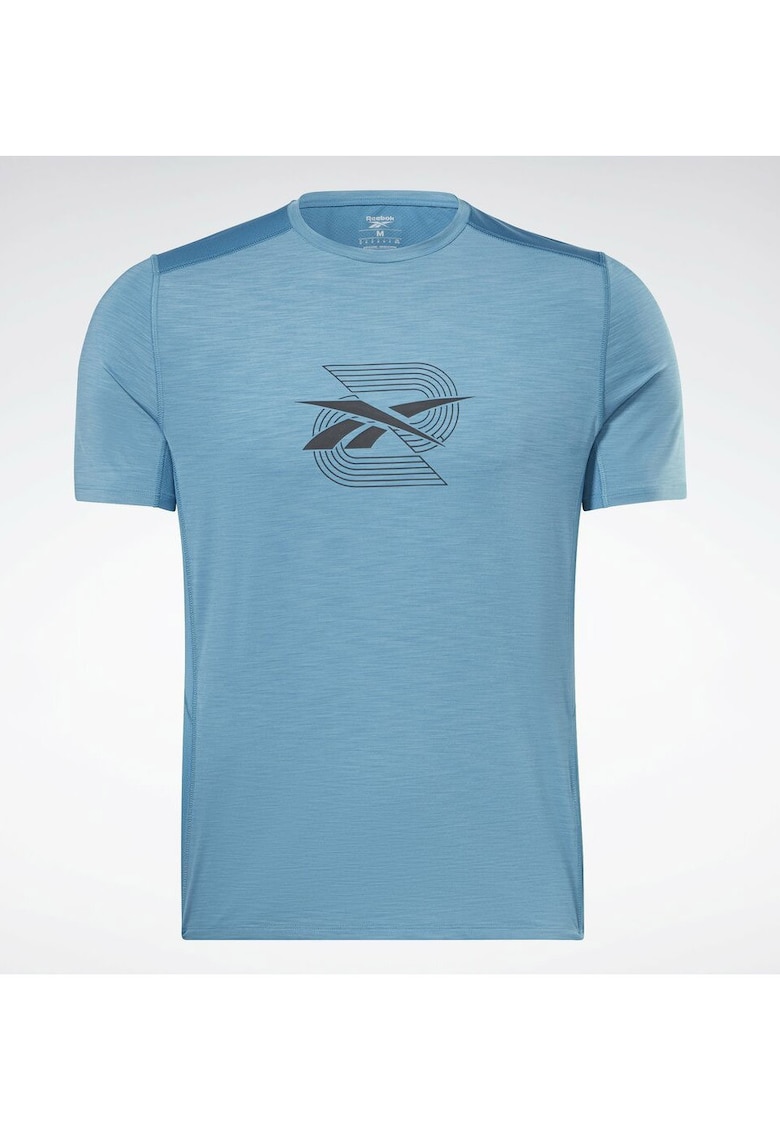 Tricou barbati - TS AC GRAPHIC TEE HR6161 - albastru - material respirabil -
