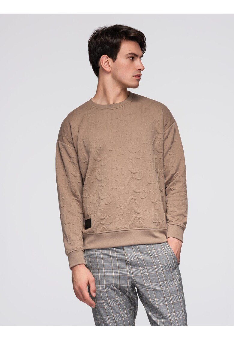 Bluza RELAXED FIT cu litere prelucrate B1712 - Bej
