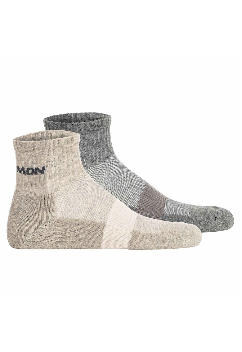 Set de sosete scurte unisex din amestec de bumbac - 2 perechi - Gri