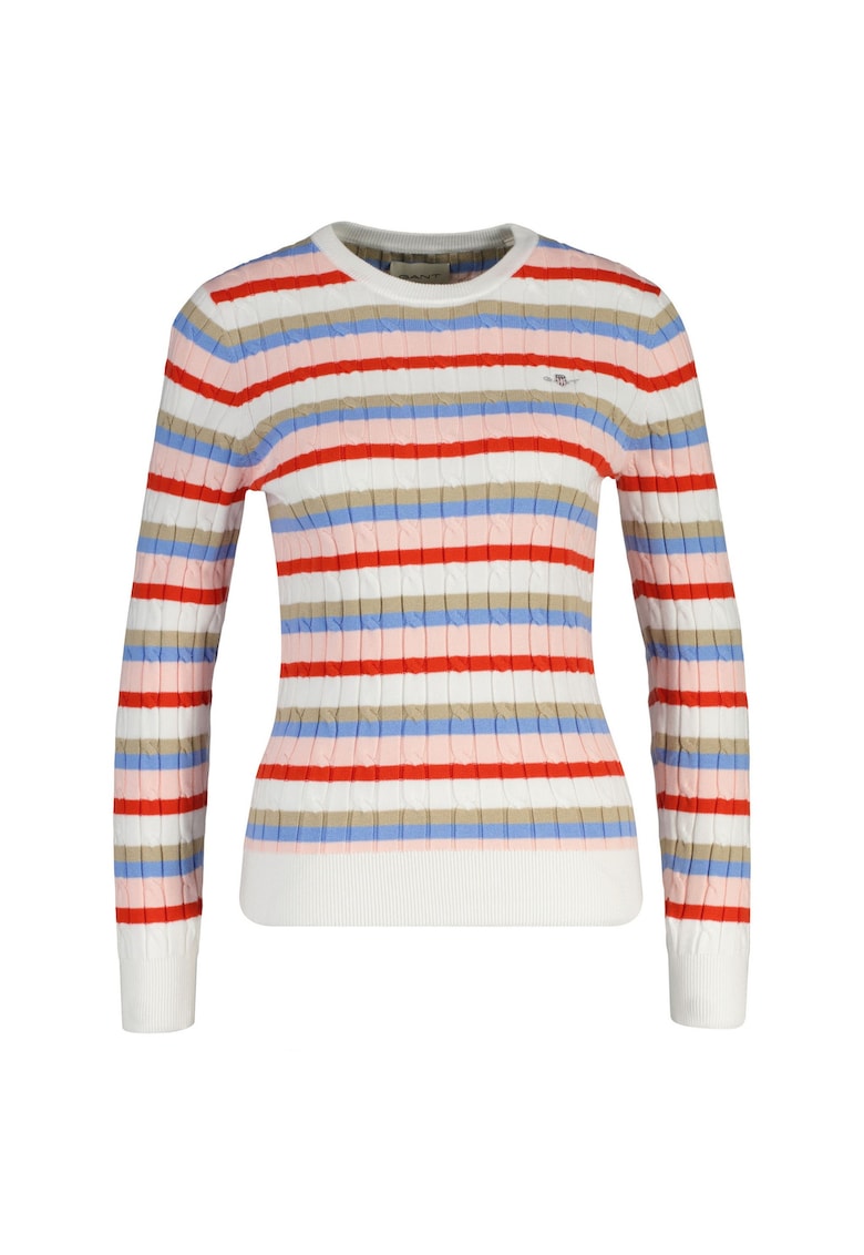 Gant Pulover din amestec de bumbac cu model in dungi - Multicolor