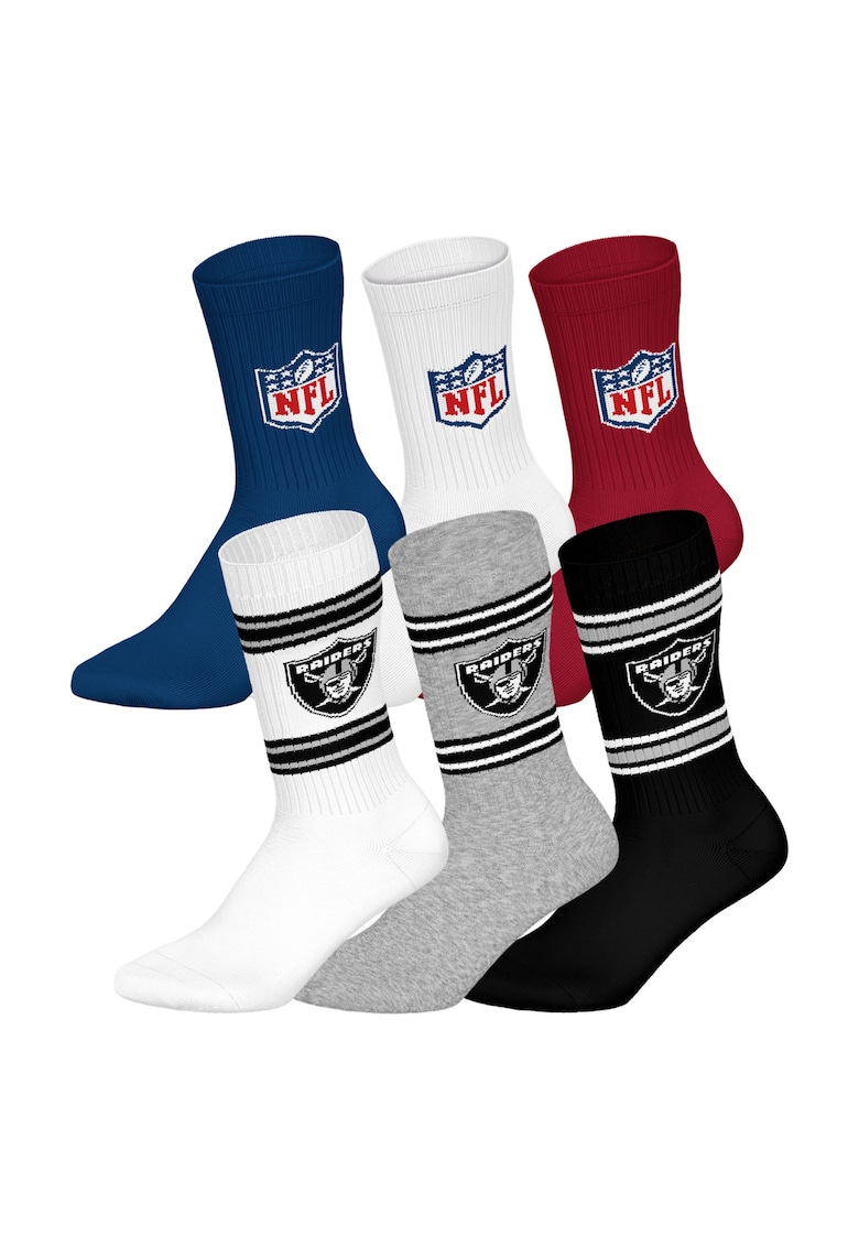 Nfl Set de sosete lungi unisex - 6 perechi - Multicolor