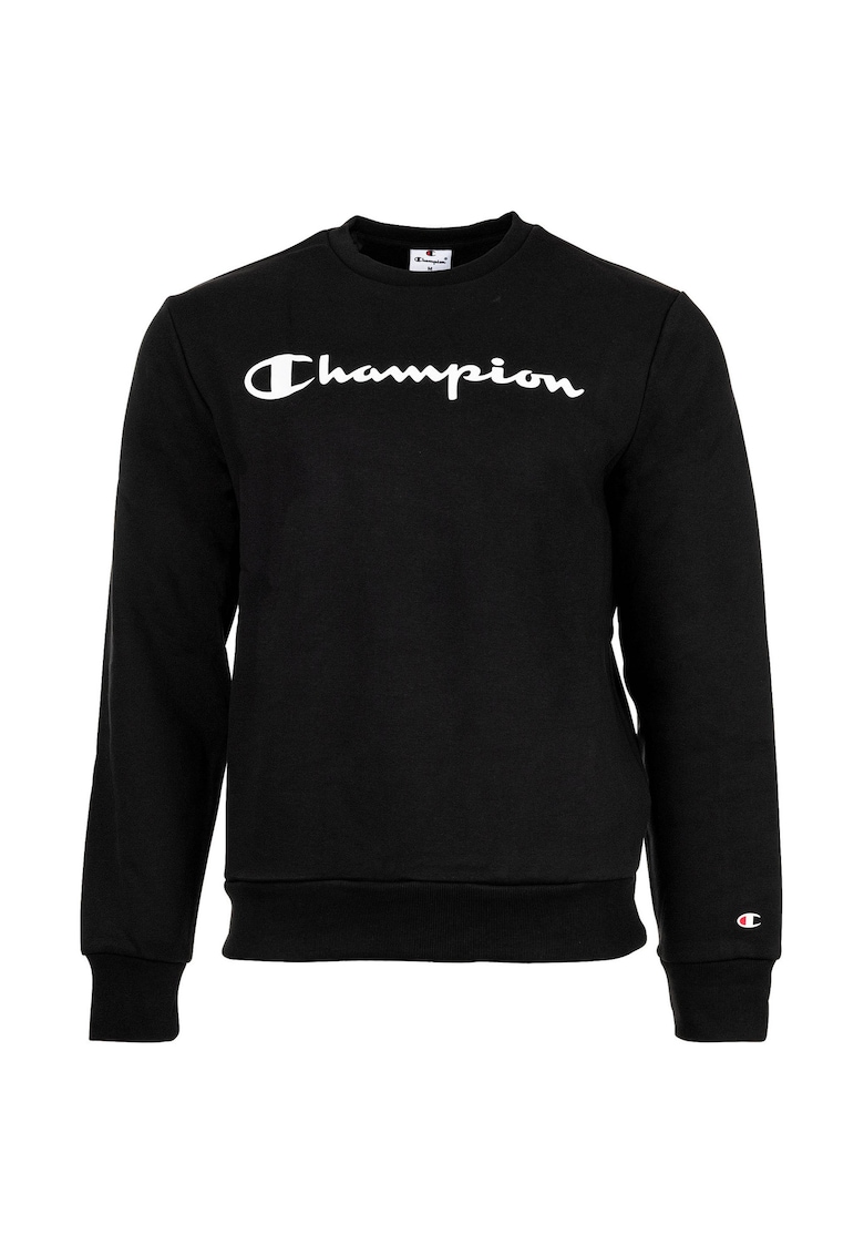 Bluza de trening regular fit cu logo pe piept - Negru