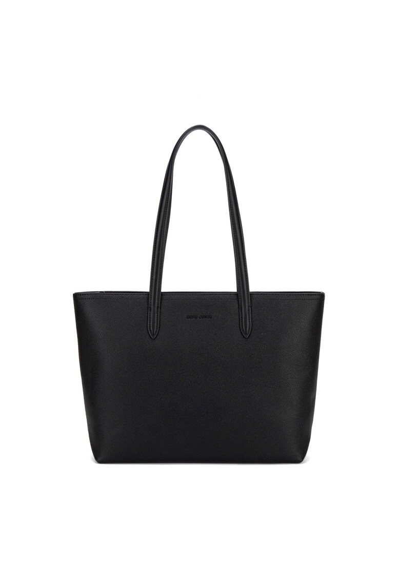 Geanta shopper de piele ecologica - Negru