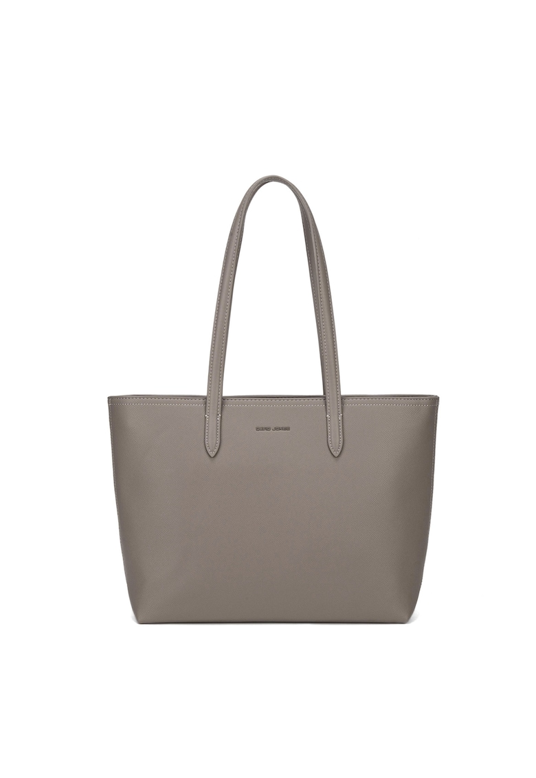 Geanta shopper de piele ecologica - Maro taupe deschis