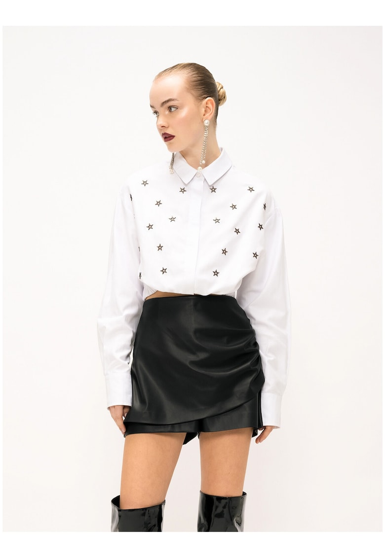 Camasa crop Filomena - Alb