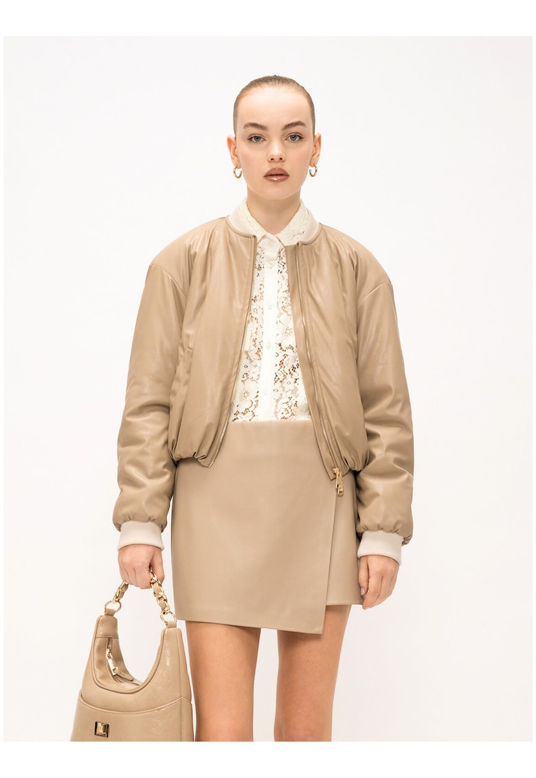 Jacheta bomber cu mansete si terminatie elastica Celeste Bomber