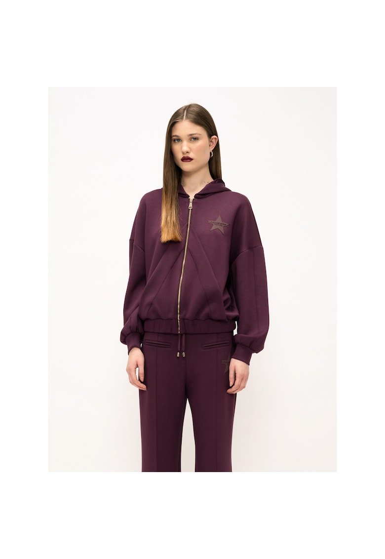 Hanorac cu maneci cazute si fermoar Seraphina