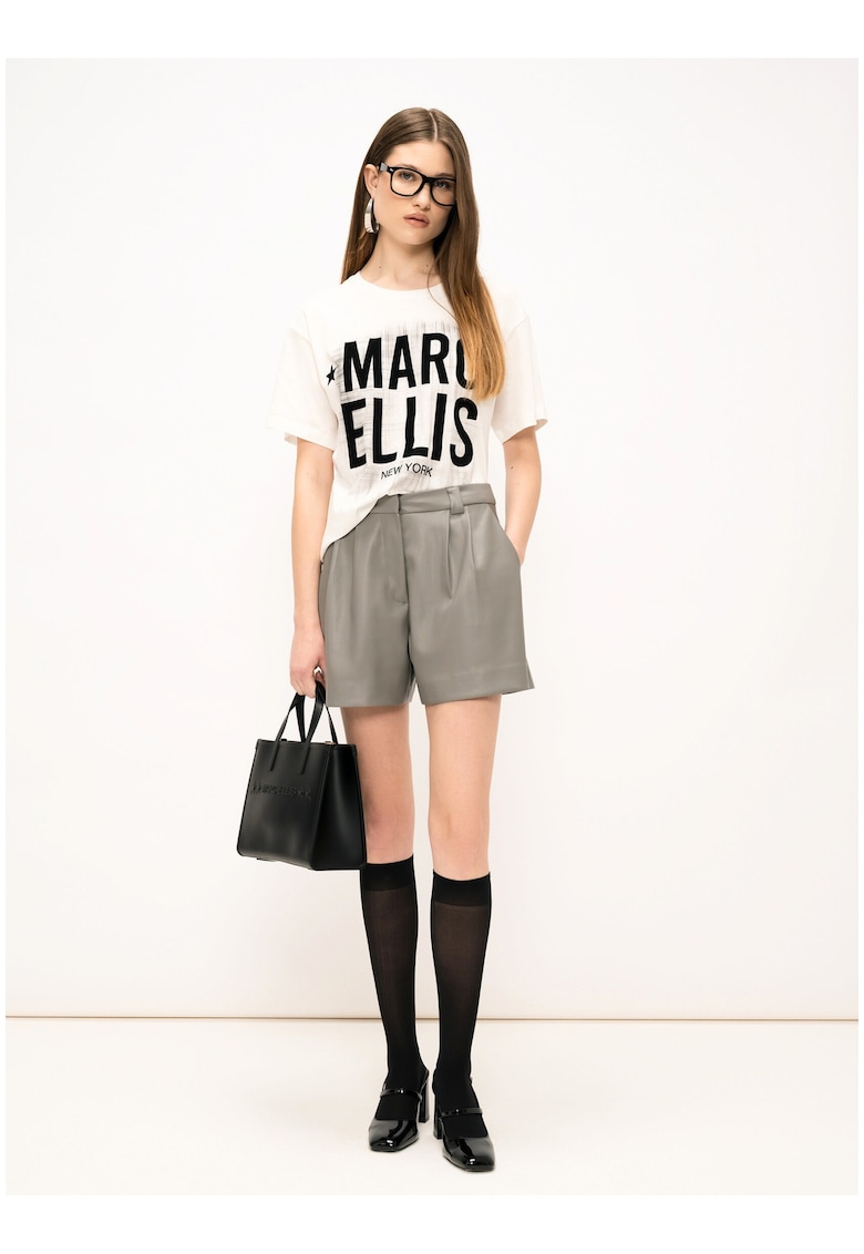 Pantaloni scurti din piele ecologica