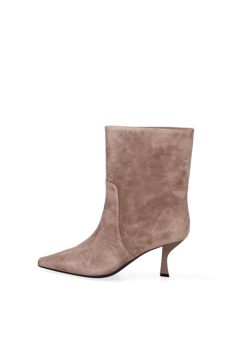 Botine slip-on din piele Eris Prime - Maro camel