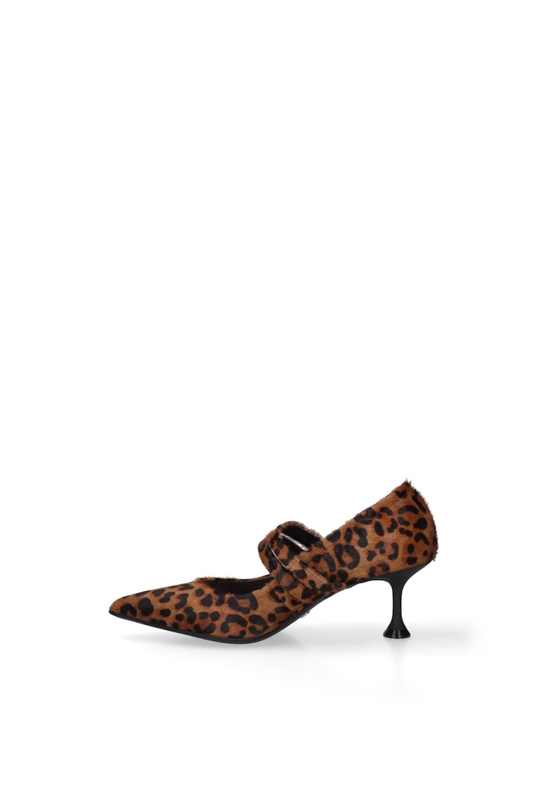 Pantofi din piele cu animal print