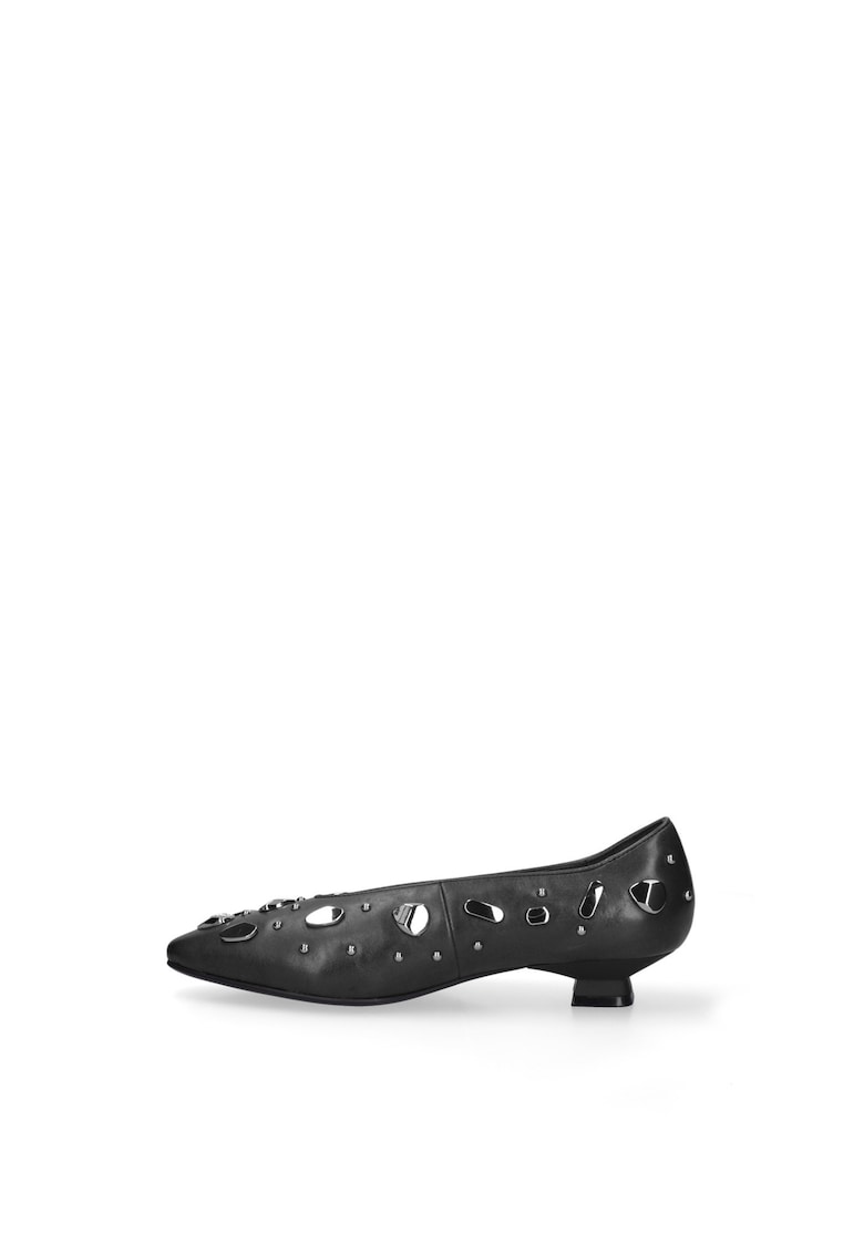 Pantofi din piele cu toc kitten si tinte Celeste