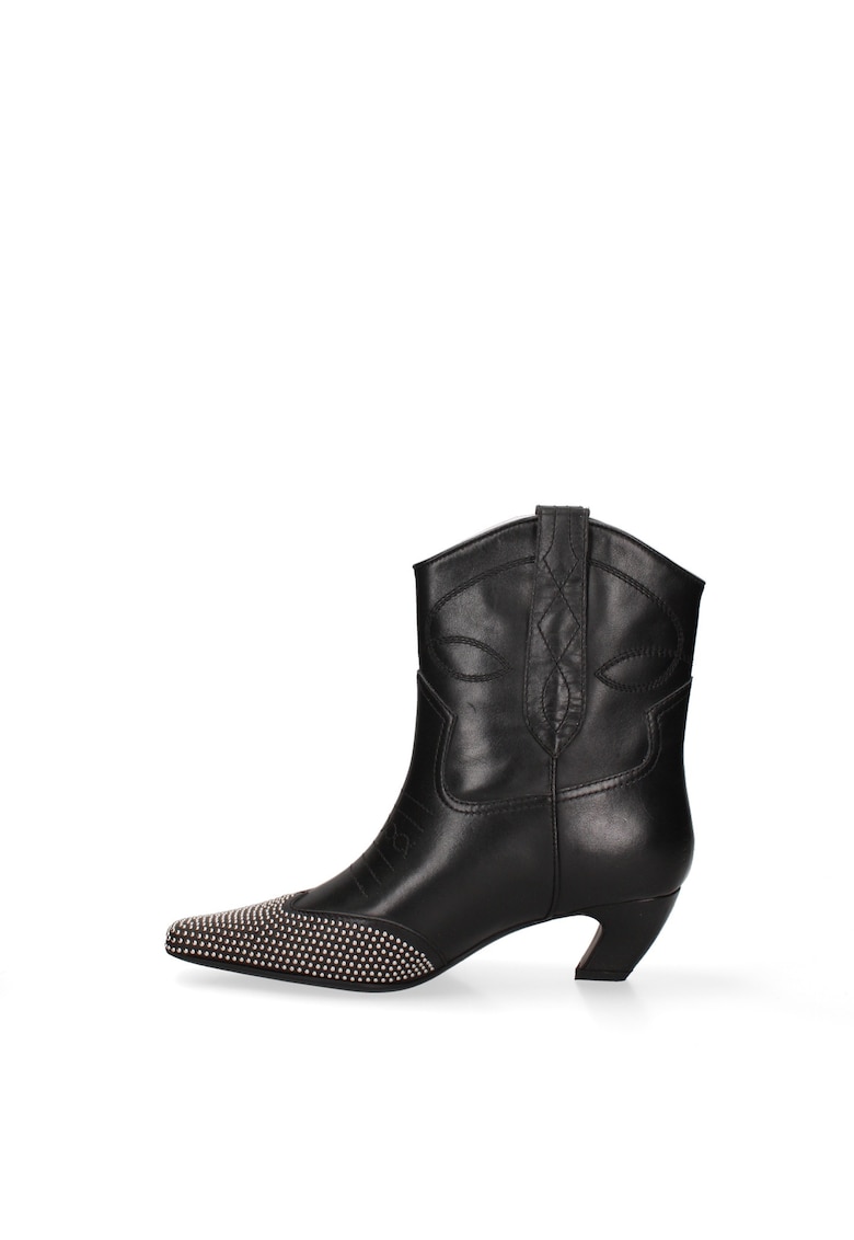 Marc Ellis Botine cowboy din piele cu strasuri Riviera Chic - Negru