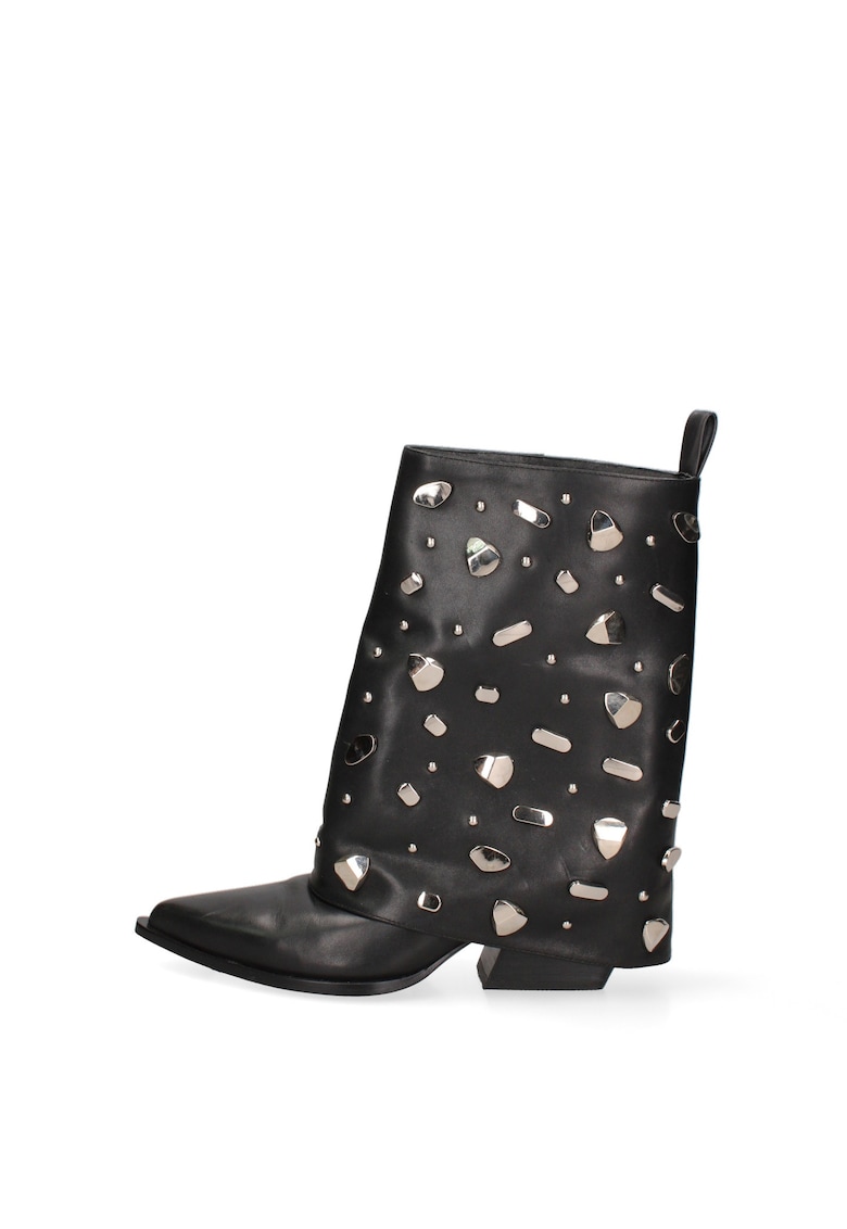 Botine din piele cu tinte Lunaria